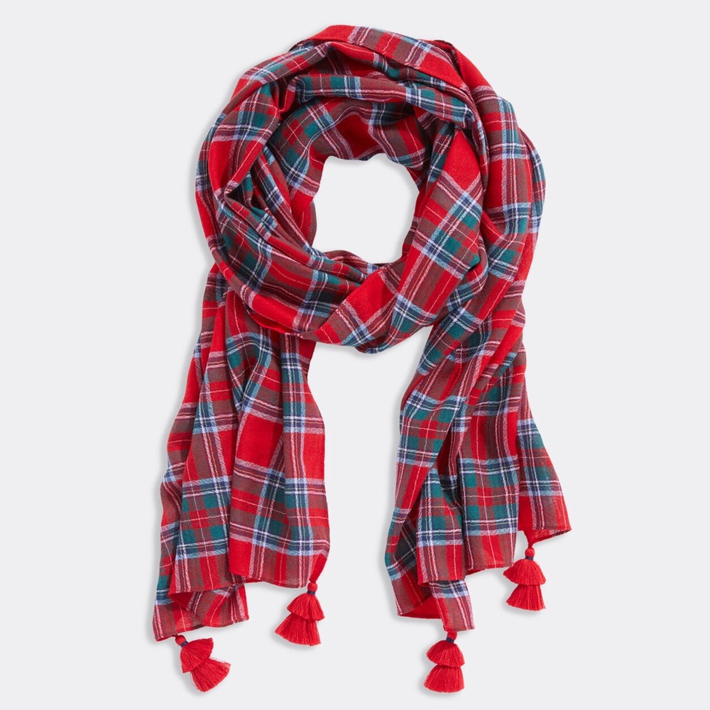Vineyard Vines Nantucket Tartan Tassel Scarf